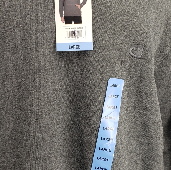 Champion Mens Sizs Large Heather Gray Pullover Hoodie NWT - Picture 5 of 7
